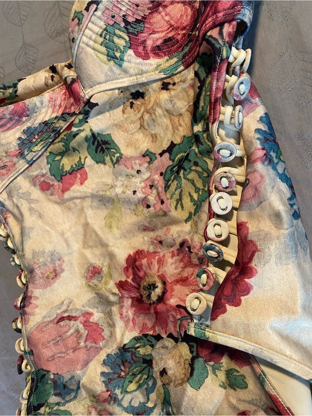Zimmermann Iris Lace-up One Piece Swimsuit - Picture 3 of 5